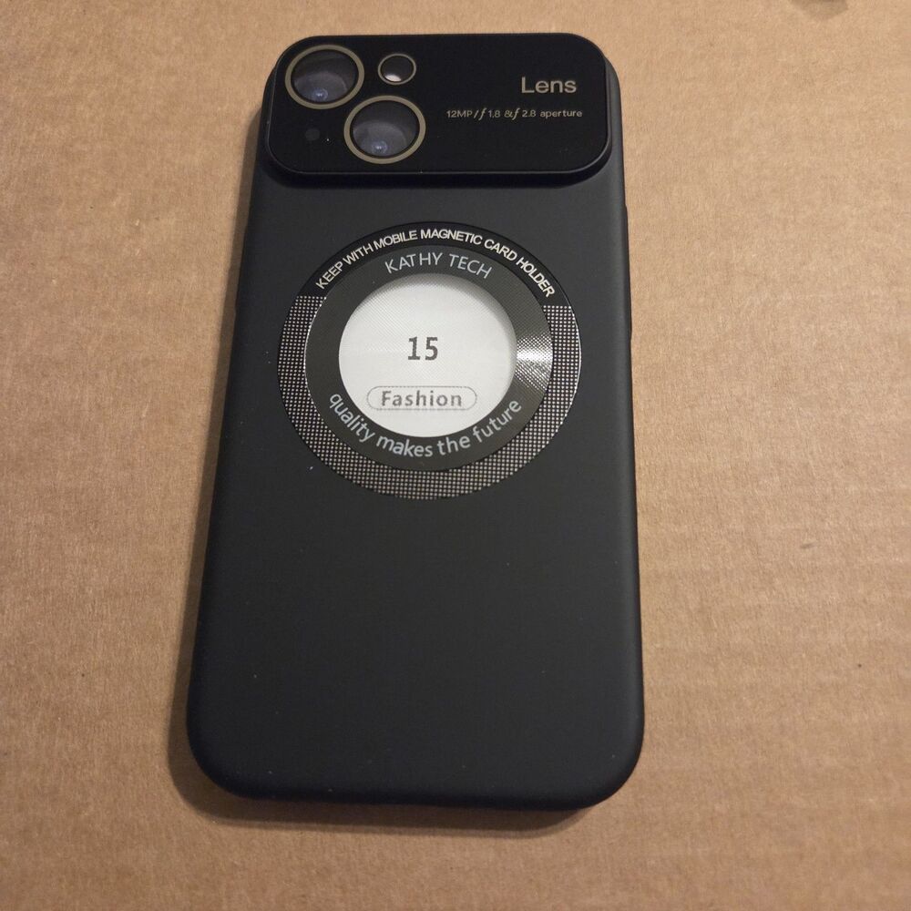 Kathy Tech Branded iPhone 15 Case Designed To Hold Cards Magnetically NEW